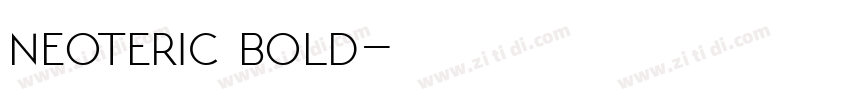neoteric bold字体转换
